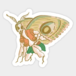 Doggerel Moth Crouching Sticker